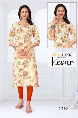 Starlink new kesar capsule printed designer Kurti wholesaler   kurtis catalogs