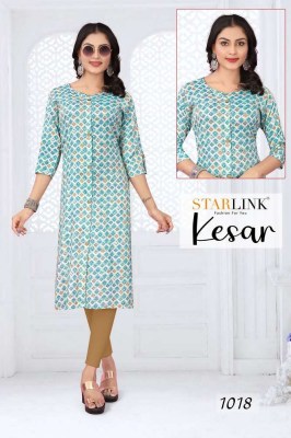 Starlink new kesar capsule printed designer Kurti wholesaler   kurtis catalogs