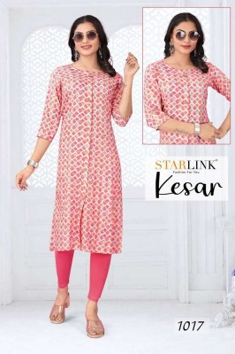 Starlink new kesar capsule printed designer Kurti wholesaler   kurtis catalogs
