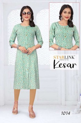 Starlink new kesar capsule printed designer Kurti wholesaler   kurtis catalogs