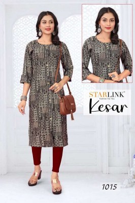 Starlink new kesar capsule printed designer Kurti wholesaler   kurtis catalogs