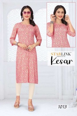 Starlink new kesar capsule printed designer Kurti wholesaler   kurtis catalogs