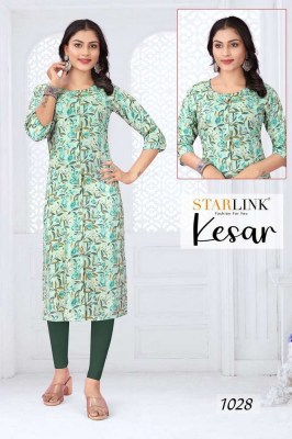 Starlink new kesar capsule printed designer Kurti wholesaler   kurtis catalogs