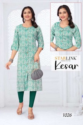 Starlink new kesar capsule printed designer Kurti wholesaler   kurtis catalogs