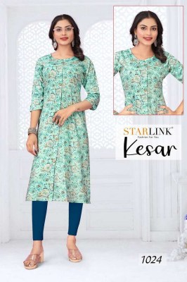 Starlink new kesar capsule printed designer Kurti wholesaler   kurtis catalogs
