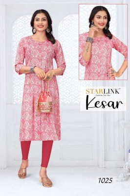 Starlink new kesar capsule printed designer Kurti wholesaler   kurtis catalogs