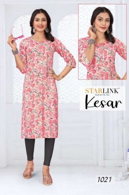 Starlink new kesar capsule printed designer Kurti wholesaler   kurtis catalogs