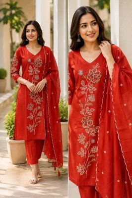 Straight Cut Collection Roman Silk Kurti with Inner and 2 Side Pockets wholesale catalogs