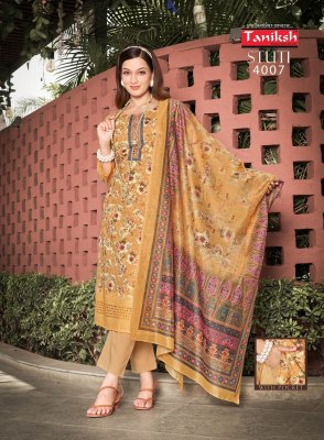 Stuti vol 5 by Taniksh Sikvans embroidered work digital ready to wear top bottom and dupatta collectionat affordable rate readymade suit catalogs