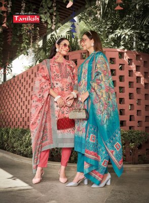 Stuti vol 5 by Taniksh Sikvans embroidered work digital ready to wear top bottom and dupatta collectionat affordable rate readymade suit catalogs