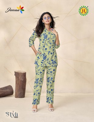 Styli vol 1 by JT Pure Cotton Printed trendy Kurta with pant catalogue at affordable rate co ord set catalogs