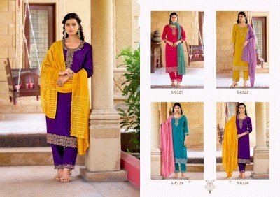Subhash Dhara Premium Roman Silk Suit Pant Set with Chanderi Embroidered Dupatta Wholesale kurtis catalogs