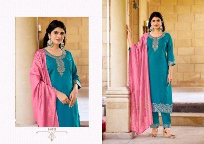 Subhash Dhara Premium Roman Silk Suit Pant Set with Chanderi Embroidered Dupatta Wholesale kurtis catalogs