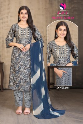 Suffy Gold vol 1 by Samara Capsule Printed kurti pant and dupatta collection at affordable rate  readymade suit catalogs
