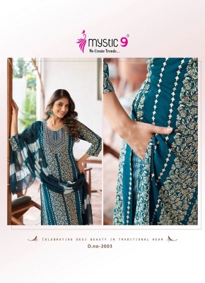 Suman vol 2 by Mystic 9 Premium quality reyon foil printed kurti pant and dupatta catalogue at affordable rate readymade suit catalogs