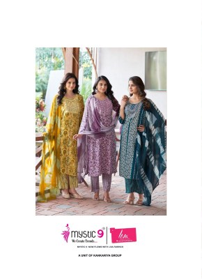 Suman vol 2 by Mystic 9 Premium quality reyon foil printed kurti pant and dupatta catalogue at affordable rate readymade suit catalogs