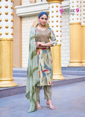 Suman vol 3 by Mystic 9 Premium quality reyon foil printed readymade suit catalogue at affordable rate readymade suit catalogs