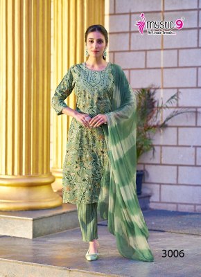 Suman vol 3 by Mystic 9 Premium quality reyon foil printed readymade suit catalogue at affordable rate readymade suit catalogs