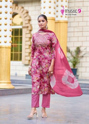 Suman vol 3 by Mystic 9 Premium quality reyon foil printed readymade suit catalogue at affordable rate readymade suit catalogs