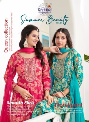 Summer Beauty vol 4 by Radhika Lifestyle Heavy Cotton Foil printed readymade suit catalogue at affordable rate fancy Anarkali suit catalogs