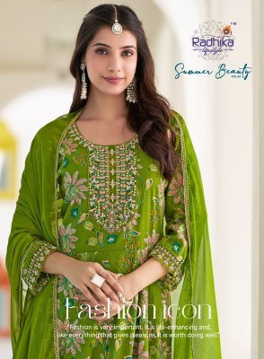 Summer Beauty vol 4 by Radhika Lifestyle Heavy Cotton Foil printed readymade suit catalogue at affordable rate fancy Anarkali suit catalogs