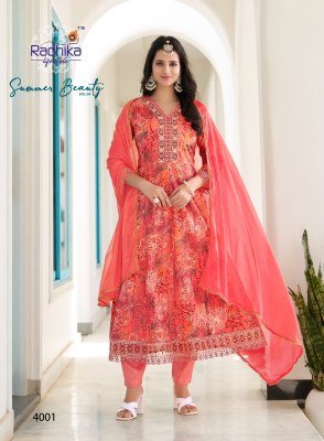 Summer Beauty vol 4 by Radhika Lifestyle Heavy Cotton Foil printed readymade suit catalogue at affordable rate fancy Anarkali suit catalogs