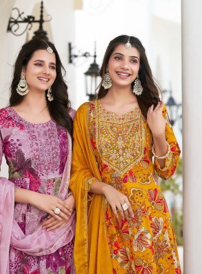 Summer Beauty vol 4 by Radhika Lifestyle Heavy Cotton Foil printed readymade suit catalogue at affordable rate fancy Anarkali suit catalogs