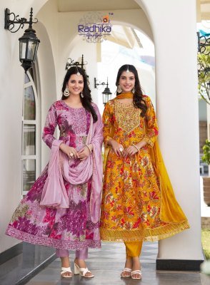 Summer Beauty vol 4 by Radhika Lifestyle Heavy Cotton Foil printed readymade suit catalogue at affordable rate fancy Anarkali suit catalogs