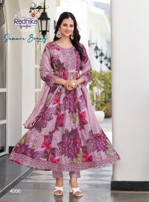Summer Beauty vol 4 by Radhika Lifestyle Heavy Cotton Foil printed readymade suit catalogue at affordable rate fancy Anarkali suit catalogs