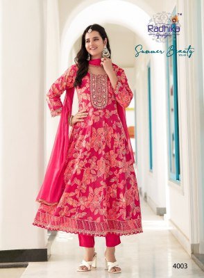 Summer Beauty vol 4 by Radhika Lifestyle Heavy Cotton Foil printed readymade suit catalogue at affordable rate fancy Anarkali suit catalogs