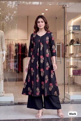 Summer Cord Set Vol. 2.0 Heavy Rayon Long Flared Kurti with Pant co ord set catalogs