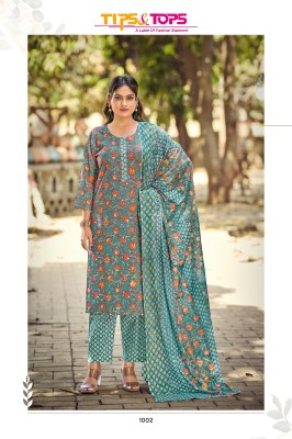 Summer Fashion vol 9 by Tips and tops cotton printed straight top bottom and dupatta catalogue at affordable rate  readymade suit catalogs