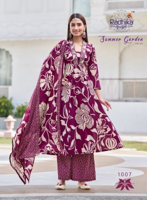 Summer Garden vol 1 by Radhika Lifestyle Pure Cotton Palazzo suit catalogue at affordable rate readymade suit catalogs