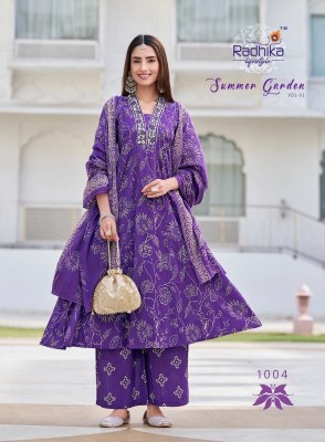 Summer Garden vol 1 by Radhika Lifestyle Pure Cotton Palazzo suit catalogue at affordable rate readymade suit catalogs