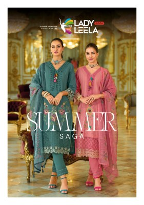 Summer Saga by Lady leela Embroidered Pure Cotton readymade suit catalogue at affordable rate Lady leela