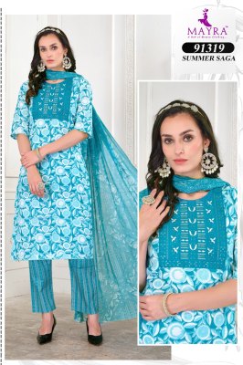 Summer Saga by Mayra fashion Pure Jaipur Cotton Sequence embroidered  readymade suit catalogue at affordable rate readymade suit catalogs