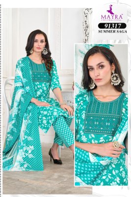 Summer Saga by Mayra fashion Pure Jaipur Cotton Sequence embroidered  readymade suit catalogue at affordable rate readymade suit catalogs