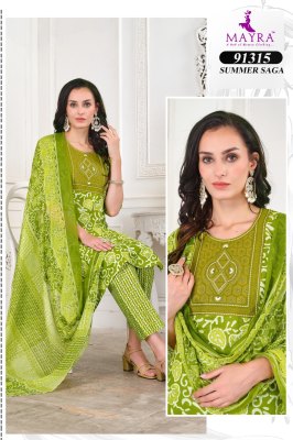 Summer Saga by Mayra fashion Pure Jaipur Cotton Sequence embroidered  readymade suit catalogue at affordable rate readymade suit catalogs