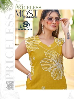 Summer cool vol 1 by Sankheshwer impex reyon Printed  fancy top with bottom catalogue on amavi expo kurtis catalogs