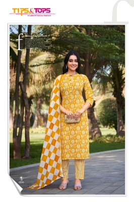 Summer fashion vol 5 by Tips and tops cotton printed kurti pant and dupatta catalogue at low rate readymade suit catalogs