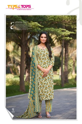 Summer fashion vol 5 by Tips and tops cotton printed kurti pant and dupatta catalogue at low rate readymade suit catalogs