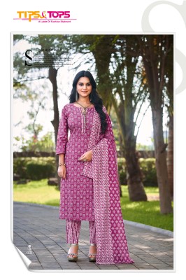 Summer fashion vol 5 by Tips and tops cotton printed kurti pant and dupatta catalogue at low rate readymade suit catalogs
