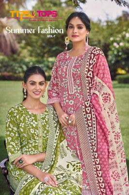 Summer fashion vol 7 by tips and tops cotton printed readymade suit catalogue at low rate Tips and tops