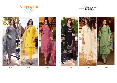 Summer trendz by lady leela  cotton embroidered readymade suit catalogue at low rate readymade suit catalogs