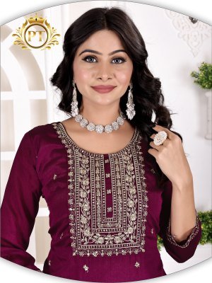 Summer vol 1 by Padmavati Vichitra silk chanderi work top bottom with dupatta catalogue in amavi expo readymade suit catalogs