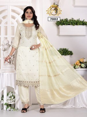 Summer vol 1 by Padmavati Vichitra silk chanderi work top bottom with dupatta catalogue in amavi expo readymade suit catalogs