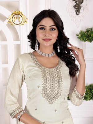 Summer vol 1 by Padmavati Vichitra silk chanderi work top bottom with dupatta catalogue in amavi expo readymade suit catalogs