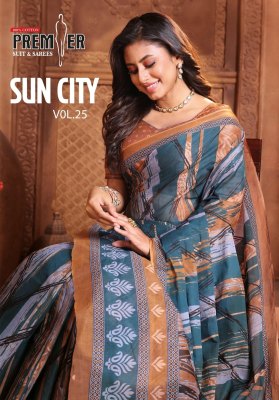 Suncity Vol -25 by premier Heavy Cotton Printed full length saree collection with affordable rate sarees catalogs
