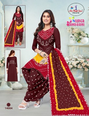 Super Bandhani Vol 14 by Miss World Pure Cotton Bandhani printed dress material collection dress material catalogs