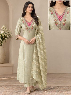 Super Festival 3-Piece Round Plaza Pair Soft Chiffon Collection Size wise Combo Set
